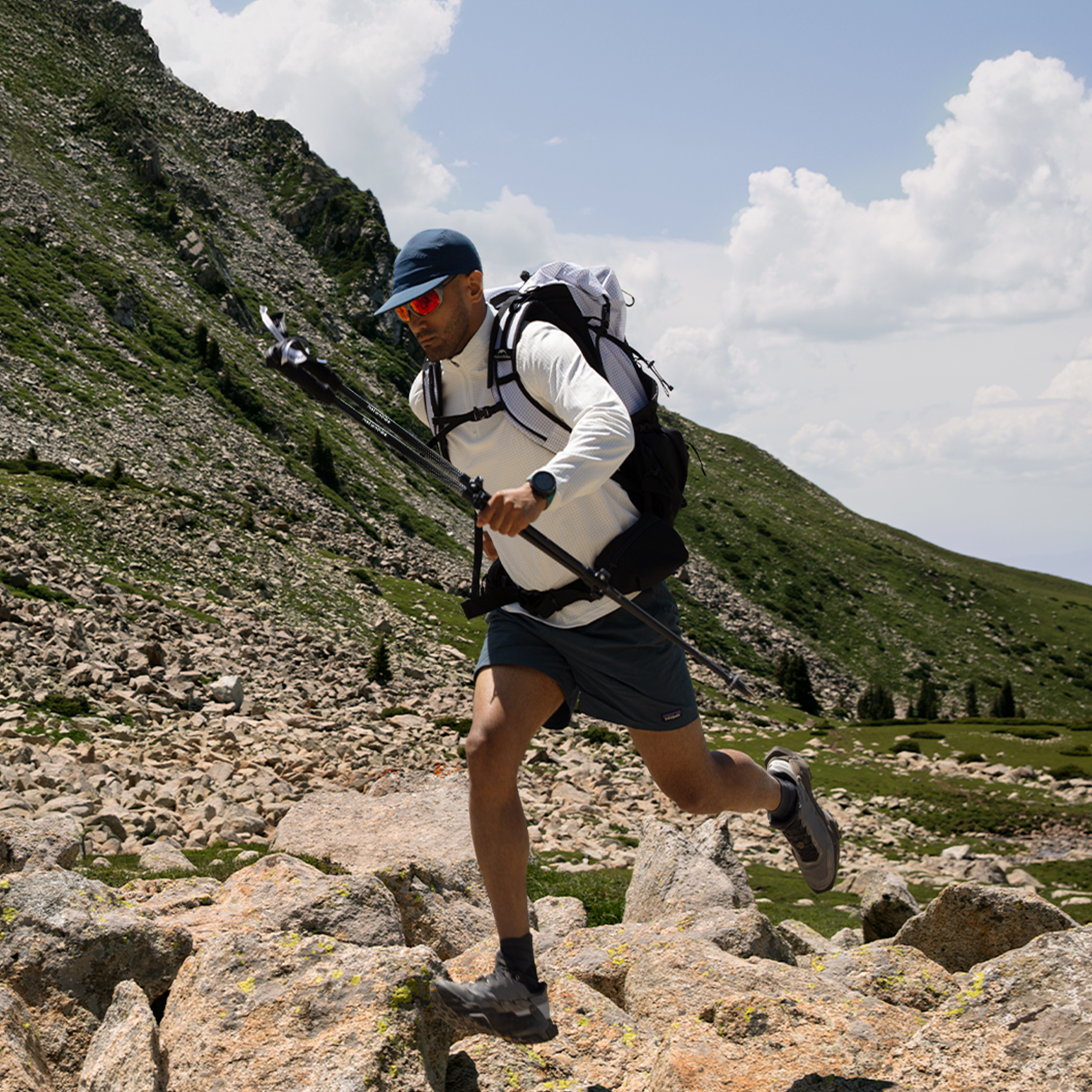 Naturehike Hoar Trek EXT1 karbonová treková hůl 3dílná 169 g – černá
